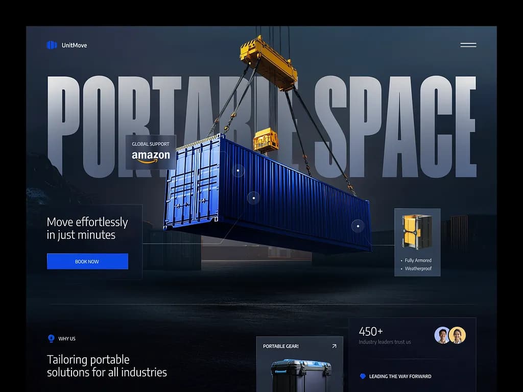 Logistics company landing page